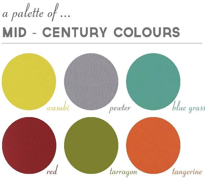 Mid century modern colors